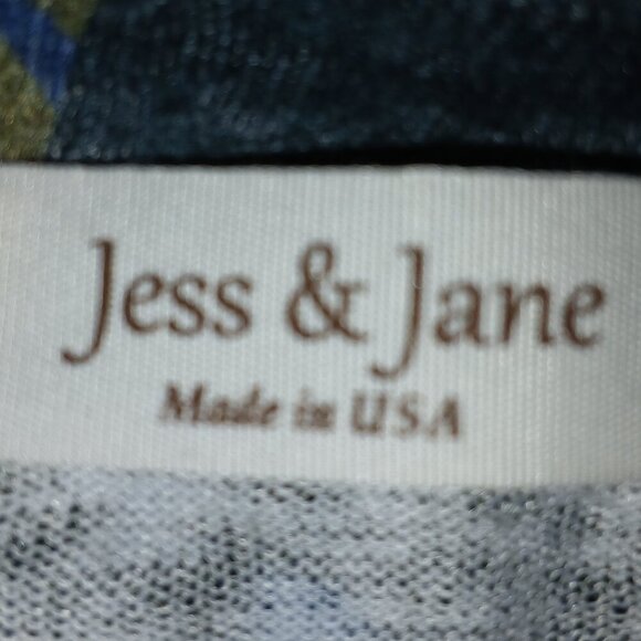 JESS AND JANE "KENYA" CHIFFON CONTRAST TUNIC, SIZE MEDIUM - Picture 10 of 10